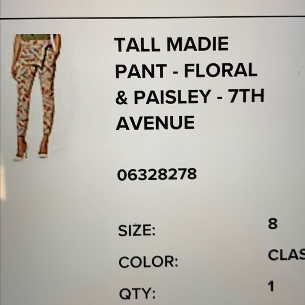 Floral & Paisley Ankle Pants Multi Color